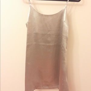 Silver silence + noise strapped dresss